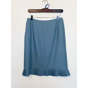 Ann Taylor Petites Teal Wool Blend Skirt Size 6P